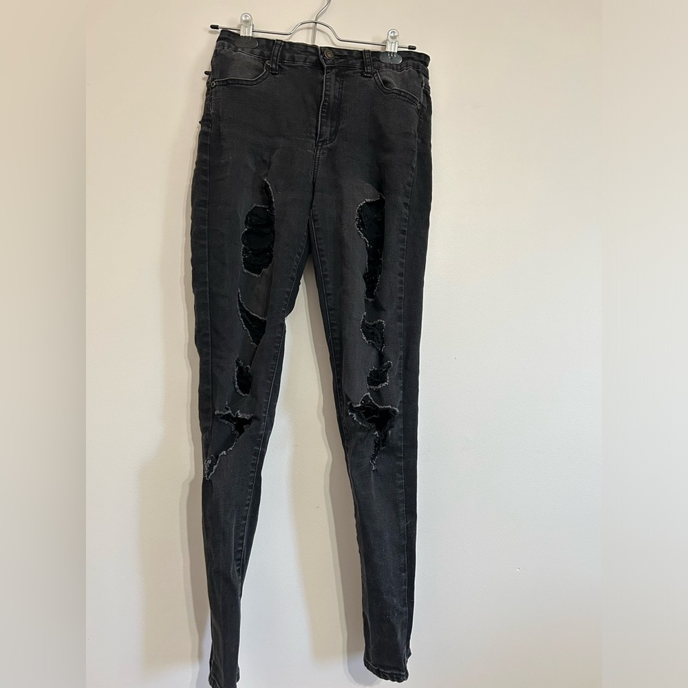 Black Ripped Jeggings